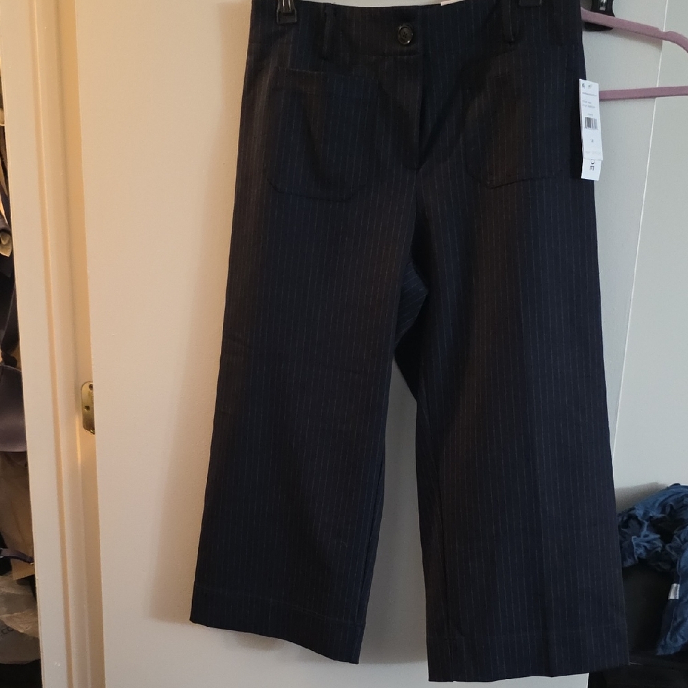 Rafaella Navy Pinstripe Trousers